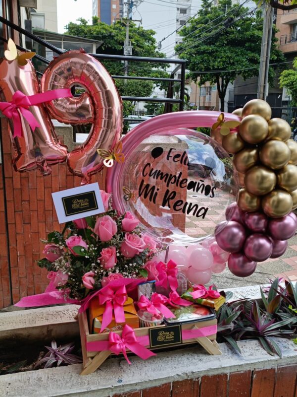 Desayuno Sorpresa Bucaramanga - con globos para cumpleaños con número
