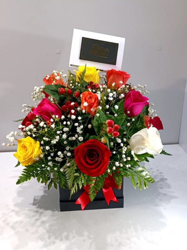 flores de regalo amarillas y rosa